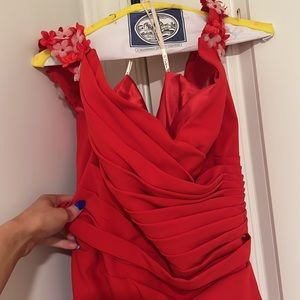 Red formal dress